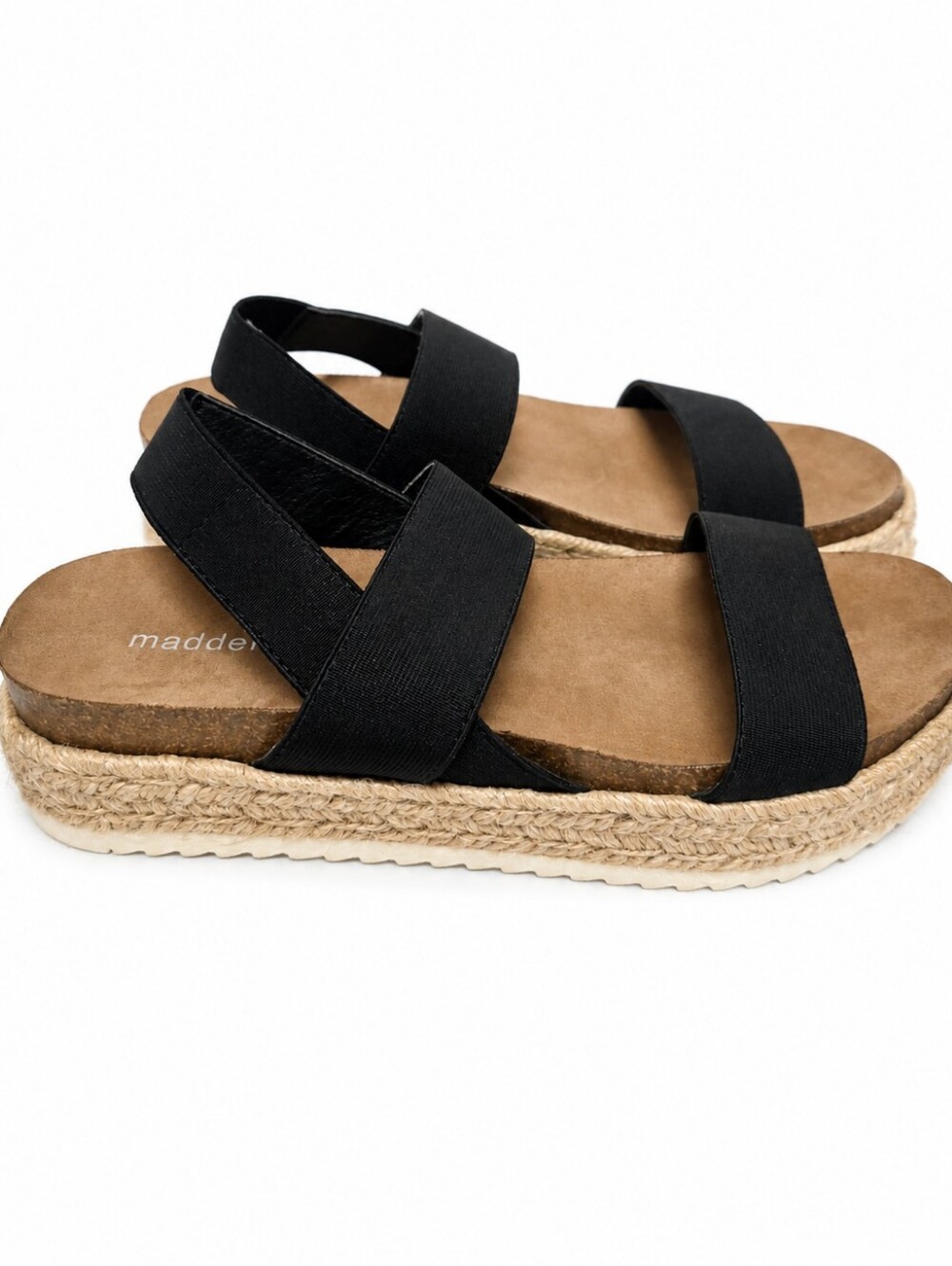 Madden Girl Cassie Black Espadrille Platform Sandals Size 8 New In Box - Picture 7 of 12